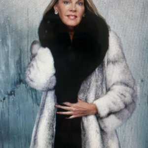 Debra Vallentyne in a fur coat