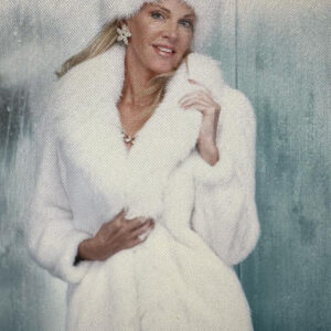 Debra Vallentyne in a fur coat